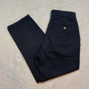 Eddie Bauer Vintage Style High Rise Pleated Classic Fit Black Pants 10P